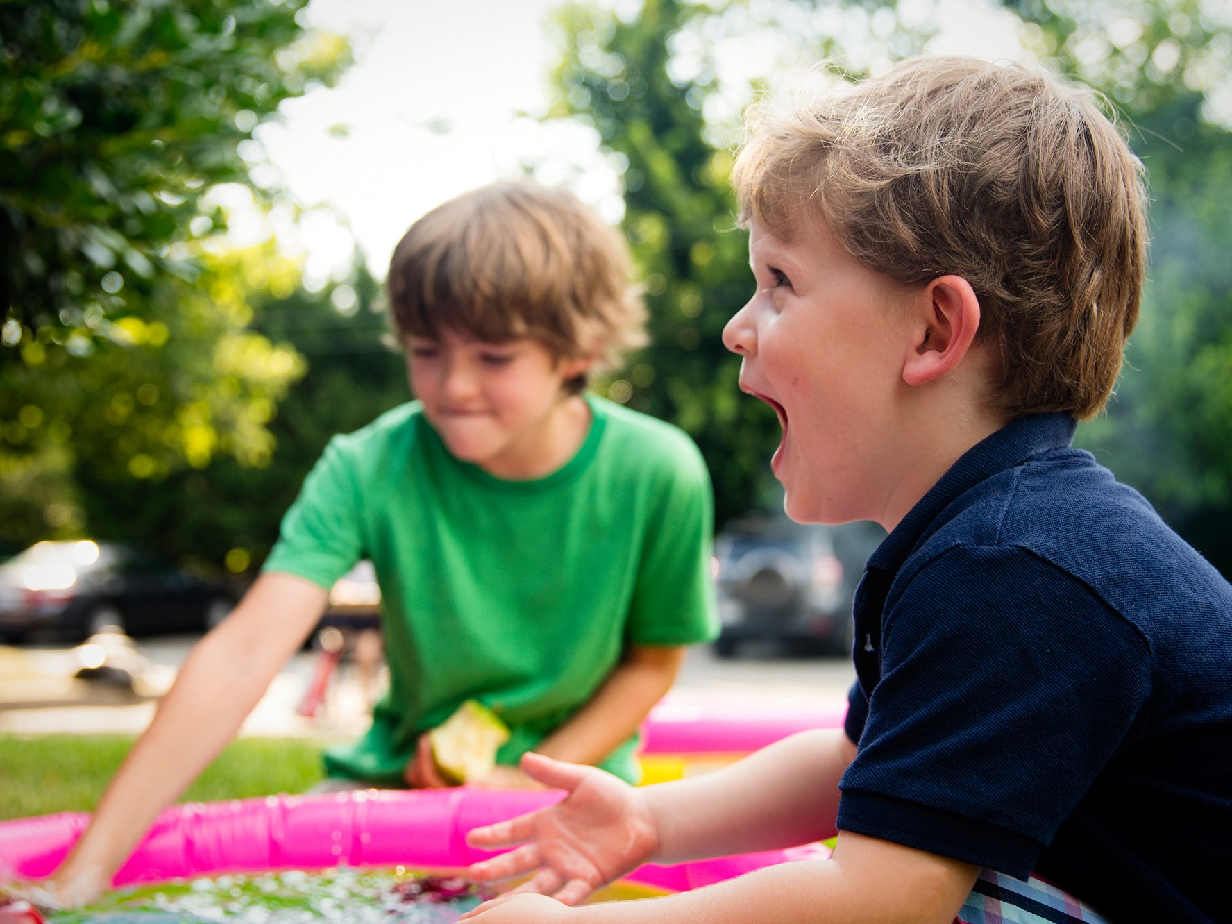 kid laughing